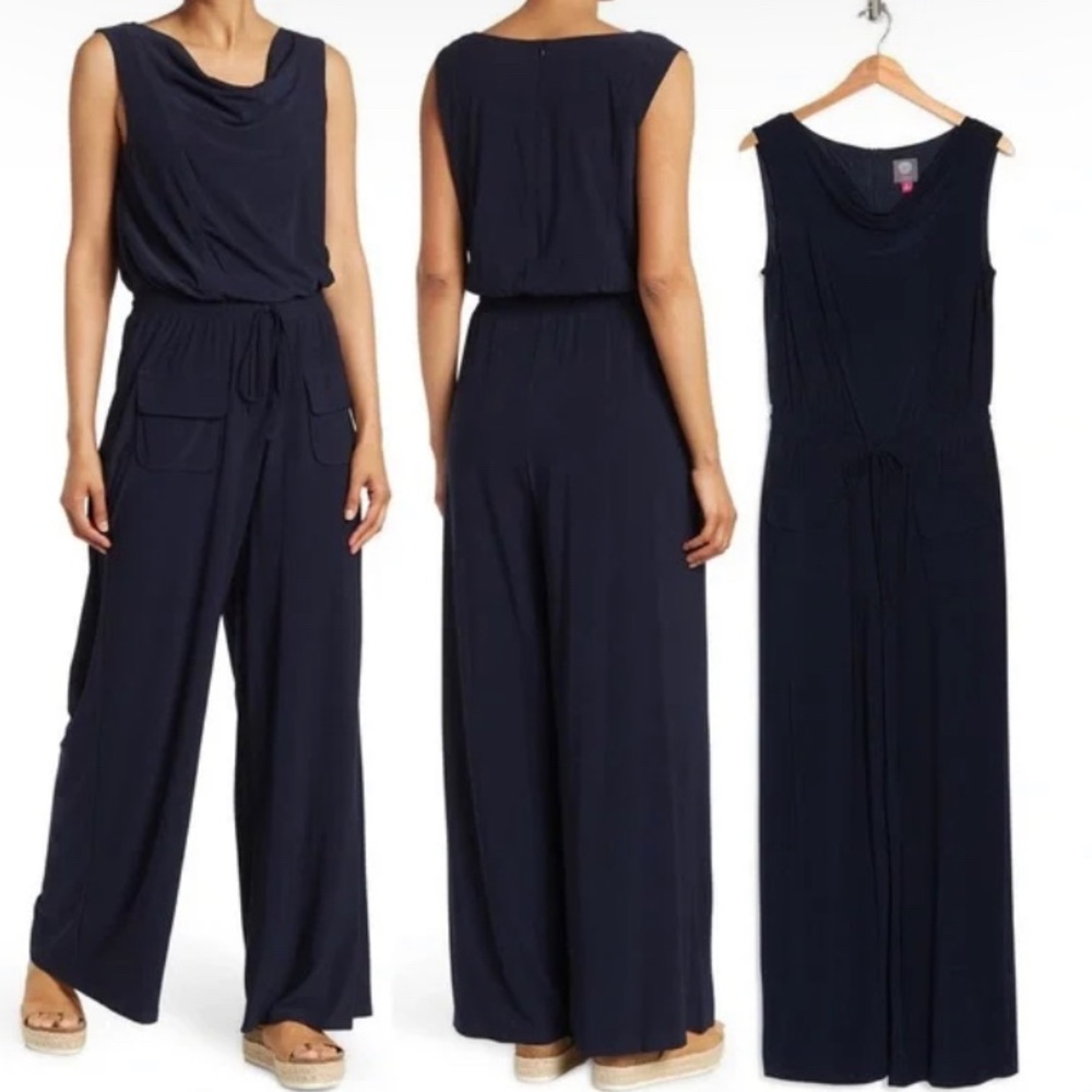 Vince Camuto XS navy jumpsuit